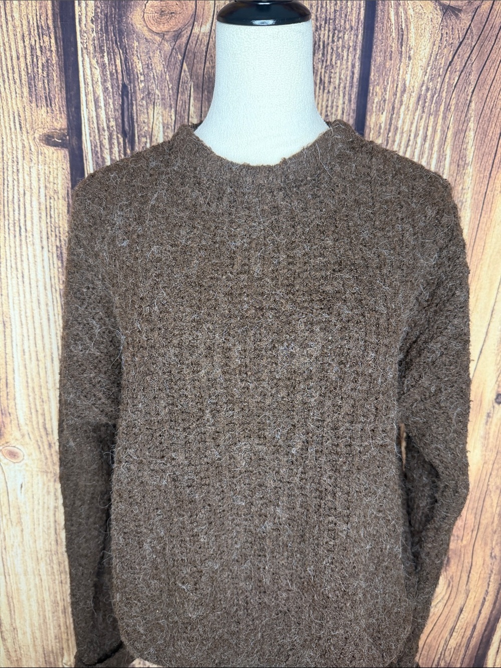 wild fable Fuzzy Brown Crewneck Sweater